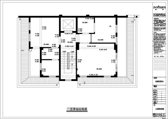 某小区三层建筑设计图CAD图纸_图1