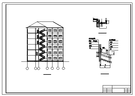 某六层框架结构综合办公楼建筑施工cad图(含结构计算书、毕业设计)_图1