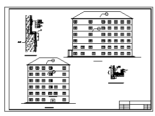 某六层框架结构综合办公楼建筑施工cad图(含结构计算书、毕业设计)-图二
