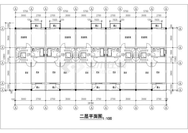 某小区多层住宅I户型建施CAD布置图-图一