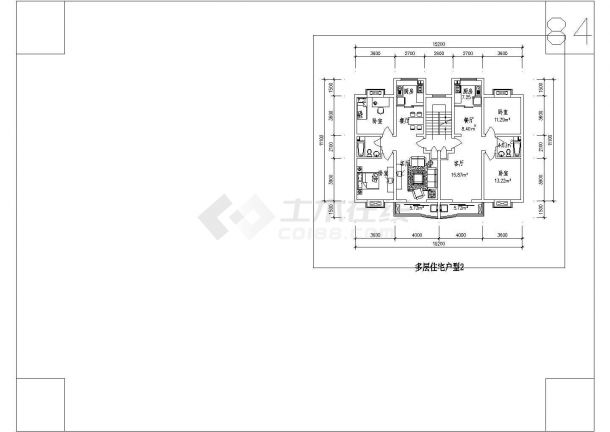 天津市慧谷花园小区经典热门的平面户型设计CAD图纸（共23张）-图二