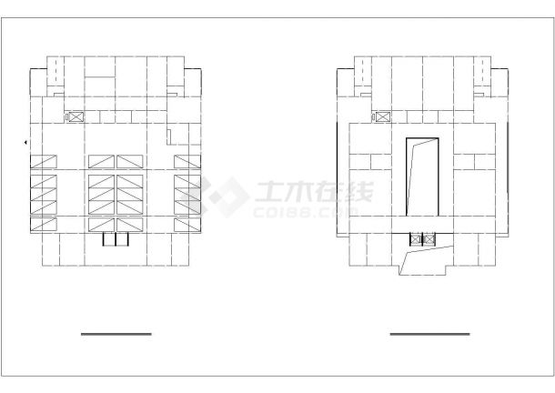 某多层框架结构行政大厦设计cad建筑平面方案图（含效果图）-图一