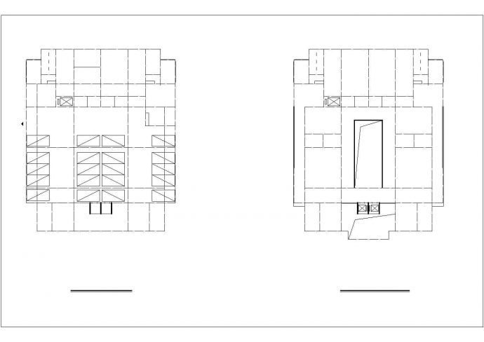 某多层框架结构行政大厦设计cad建筑平面方案图（含效果图）_图1