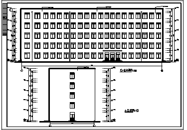5000平米某五层框架结构办公楼建筑施工cad图(含计算书设计)-图二