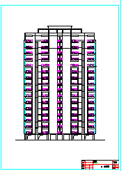 七层住宅楼土建工程施工建筑设计cad图，共二十一张-图一