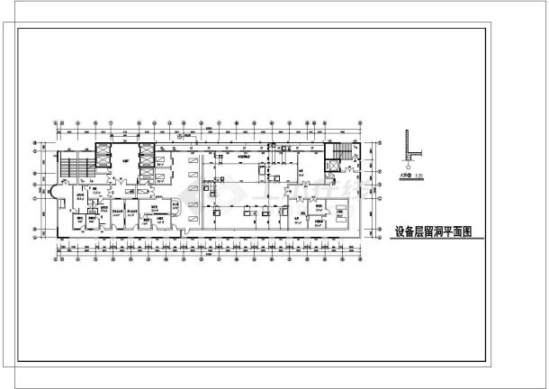 医院洁净手术室空调管线设计cad施工图-图一