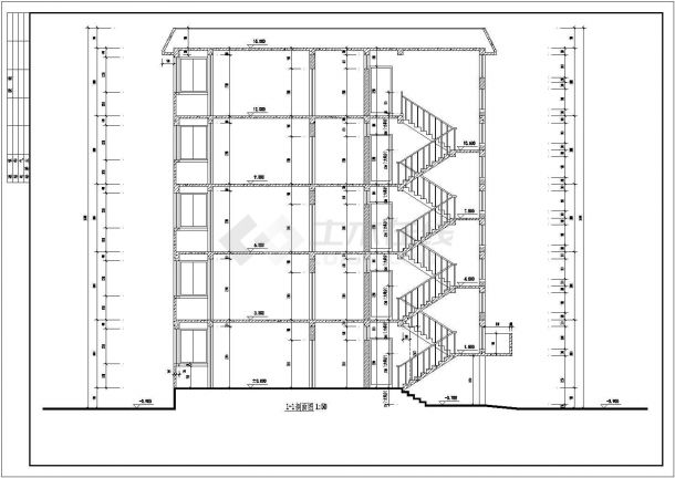 某五层住宅强弱电CAD设计电气完整构造平面图-图二