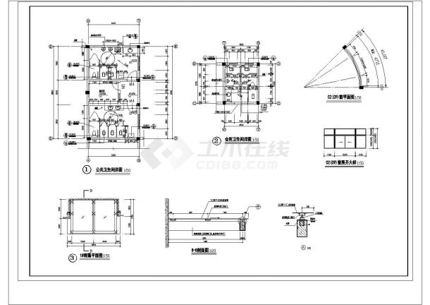 南京会所综合楼全套建筑施工设计方案图-图二