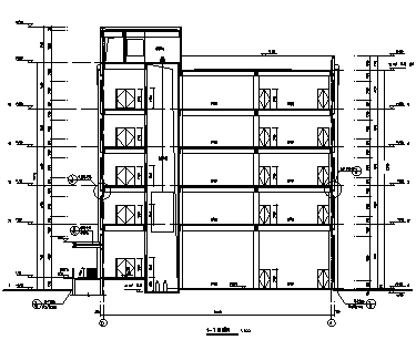 厂房设计_某市五层框架结构厂房全套施工cad图(含计算书)-图一