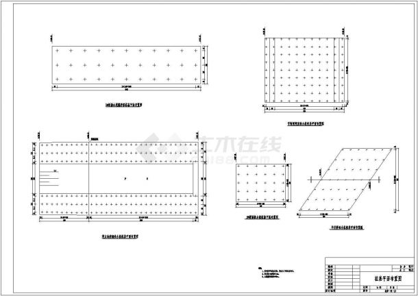 【精选】大型引水工程桩基平面布置CAD图纸-图一
