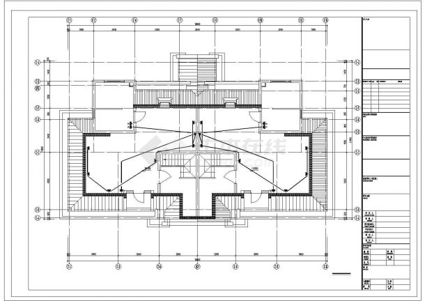 四层叠加别墅电气照明设计方案CAD图-图一