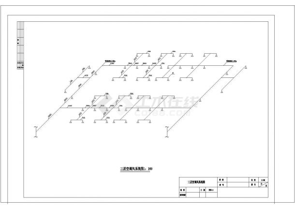 四层小型商场空调系统设计施工图（水冷活塞式冷水机组）(CAD，16张图纸)-图一