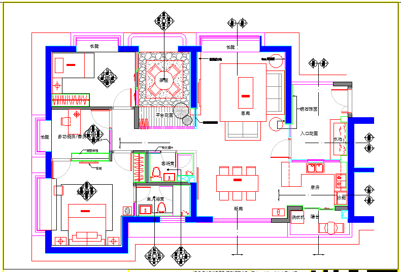 某海湾国际公寓小区CAD住宅设计构造图