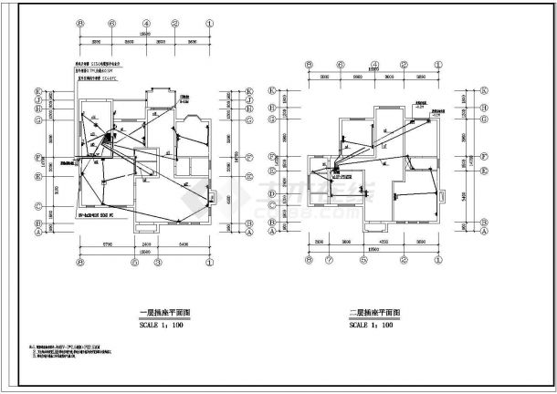 某住宅电施完整CAD节点构造施工设计图-图一