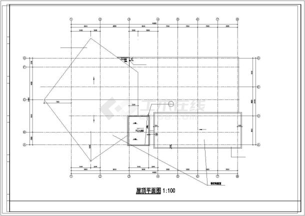 某小区会所建筑施工图带，含效果图-图一