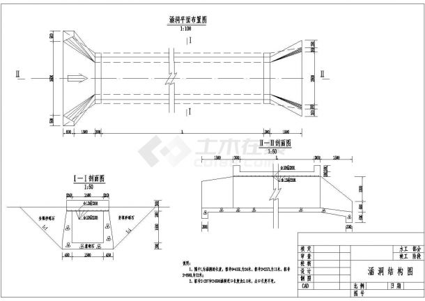 【精选】山洪水利工程渡槽设计CAD图纸-图一
