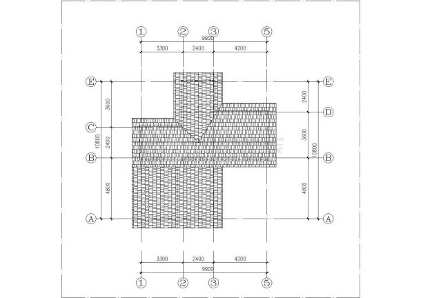 265平米左右3层混合结构单体别墅平立面CAD设计图纸-图二