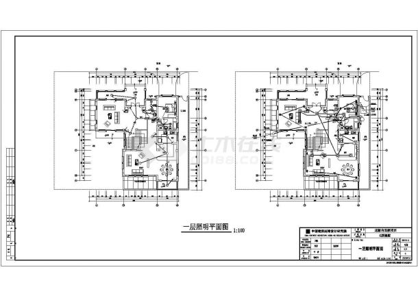 510平米2+1层框混结构豪华单体别墅全套电气系统CAD设计图纸-图二