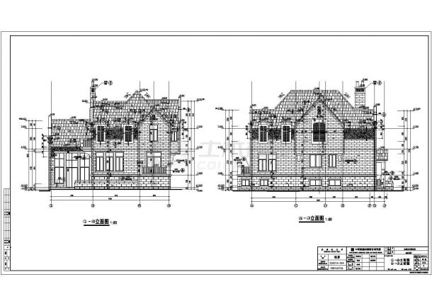 530平米双层异形框剪结构豪华别墅建筑CAD设计图纸（含地下室）-图一