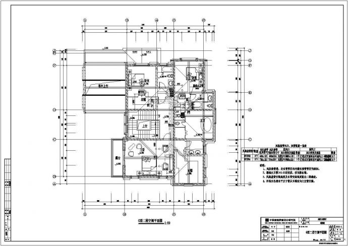 济南市某别墅区500平米2层框混别墅全套给排水系统CAD设计图纸_图1