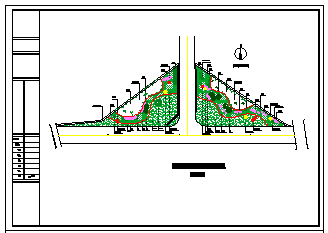 水南路路口景观绿化方案设计cad图纸-图二