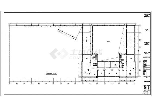 六层行政b区办公楼建筑施工cad图，共十六张-图二