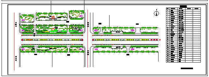 某城市道路绿化cad设计平面施工图_图1