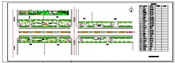 某城市道路绿化cad设计平面施工图-图二