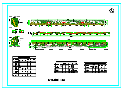 某市道路设计结构绿化cad施工图-图二