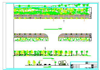攀枝花迎宾大道绿化景观cad设计施工图-图二