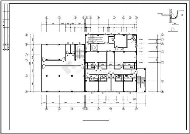 某十二层酒店施工建筑设计CAD施工图-图二