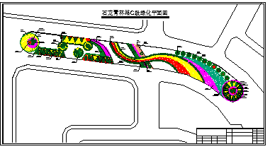 石龙青林路绿化设计cad施工图_图1
