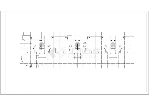徐州市锦蕙斓小区6层框混结构商住楼建筑设计CAD图纸（1-2层商用）-图一