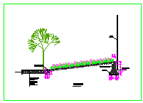 某城市道路铺装及绿化景观cad设计图