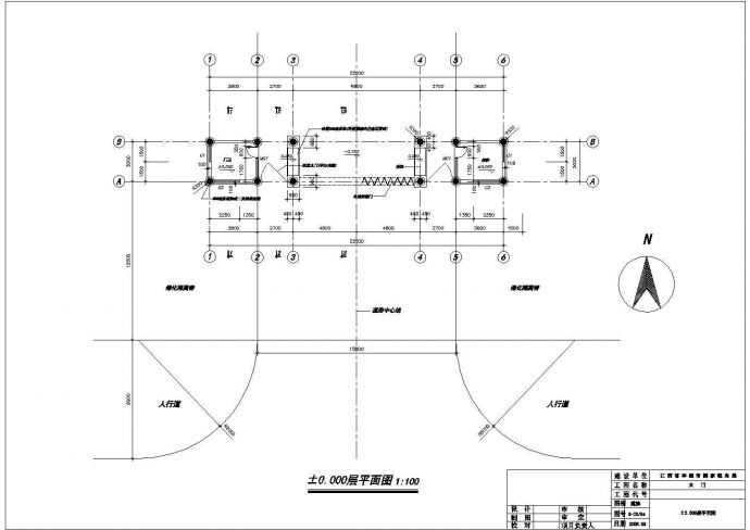 某大门全套CAD结构设计详细构造施工图_图1