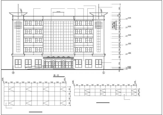 某互联网公司五层办公楼建筑设计CAD图纸_图1