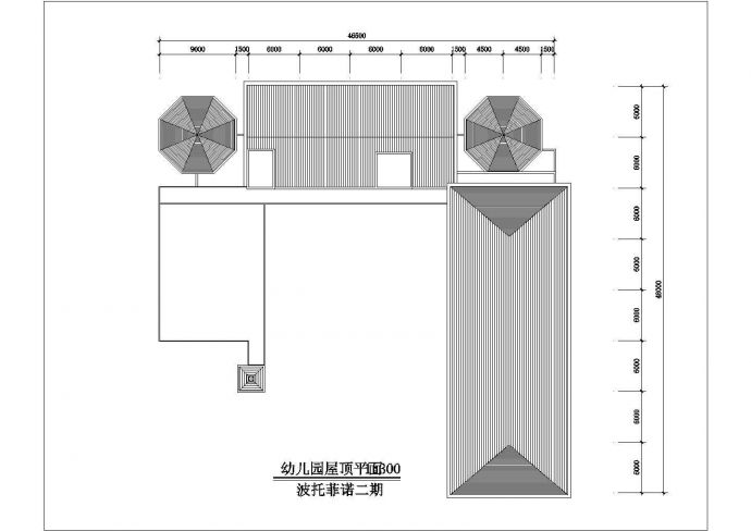 某框架结构三层幼儿园建筑设计cad建筑方案图纸_图1