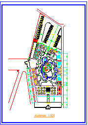 某游园餐厅平面绿化设计cad图纸