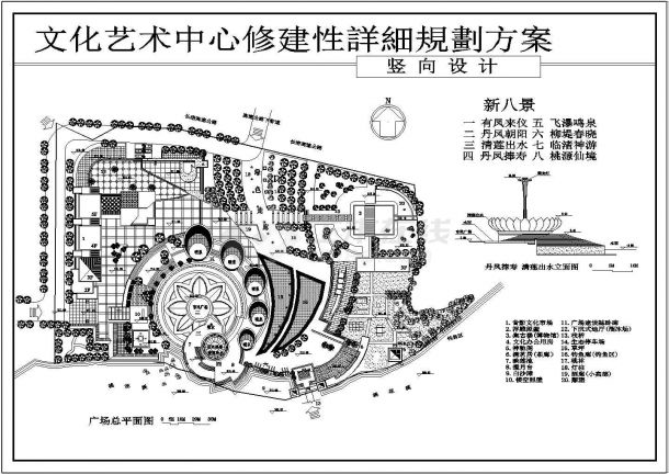 公园广场绿化CAD图纸-竖向设计-图一