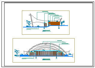 深圳市某文化广场结构景观设计cad施工图-图二
