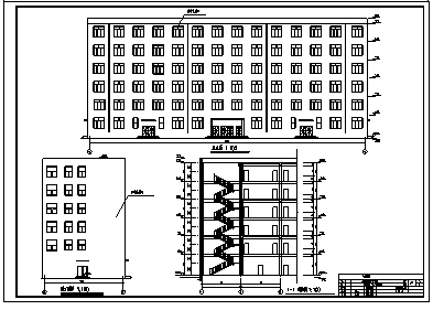 某市区六层框架结构商务中心楼建筑施工cad图(含计算书，结构图)-图一
