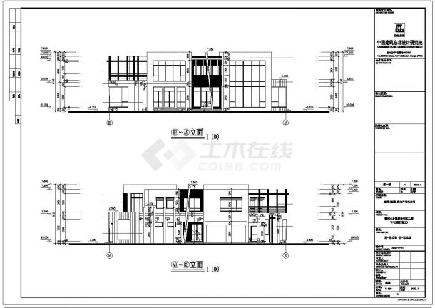 福州两层别墅建筑设计cad施工图-图二