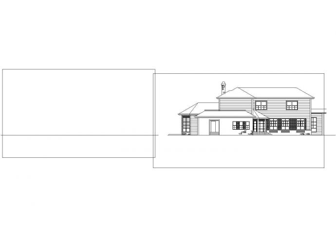 某两层别墅全套建筑方案施工图附效果图_图1