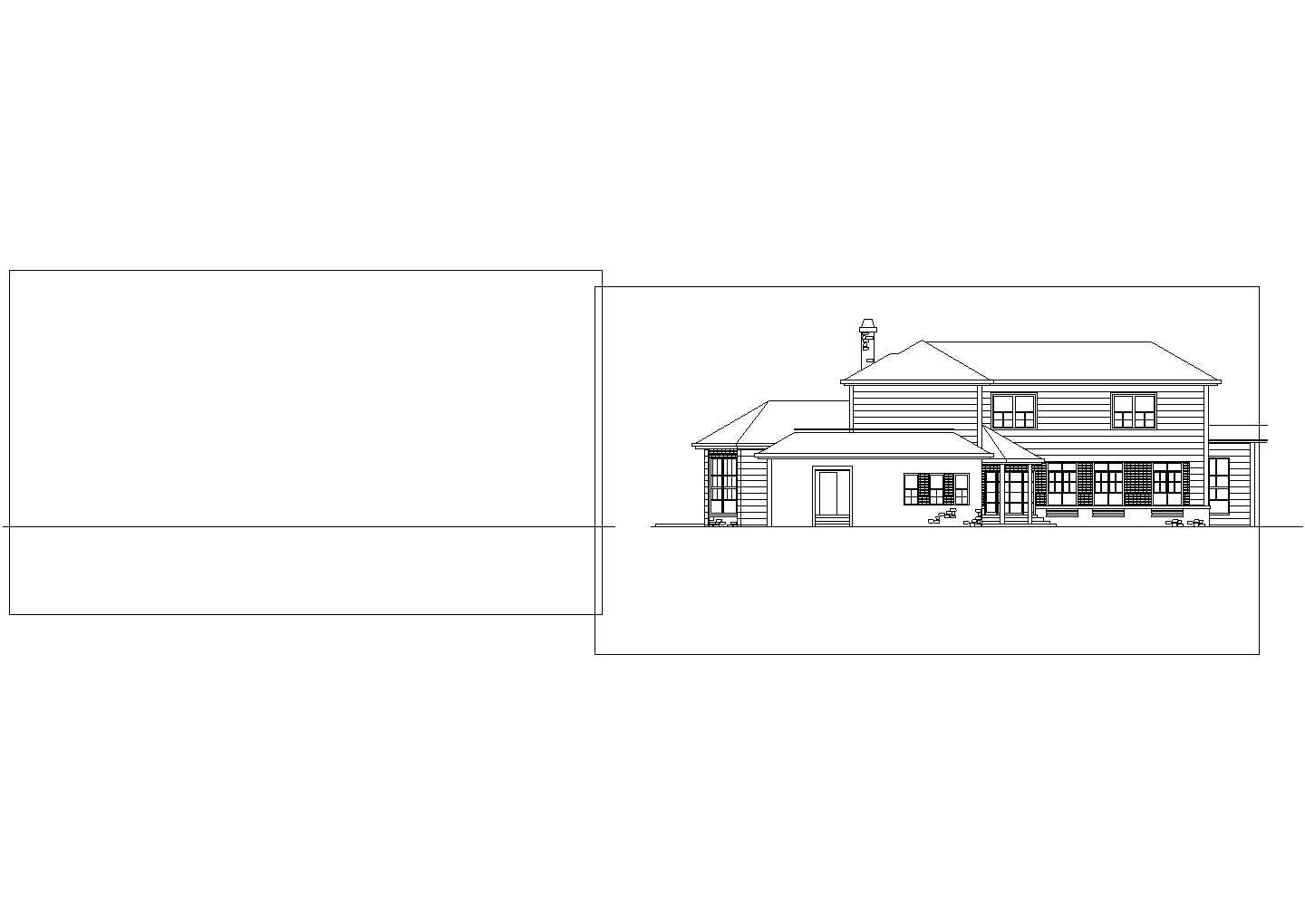 某两层别墅全套建筑方案施工图附效果图