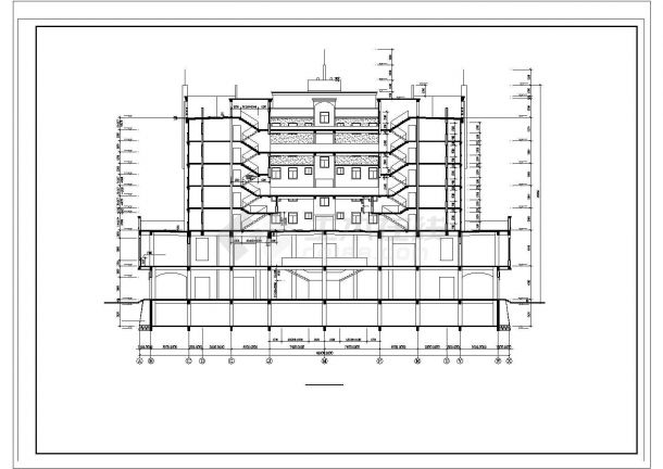 某农贸市场综合楼（11139㎡）设计cad全套建筑施工图（含设计说明）-图一