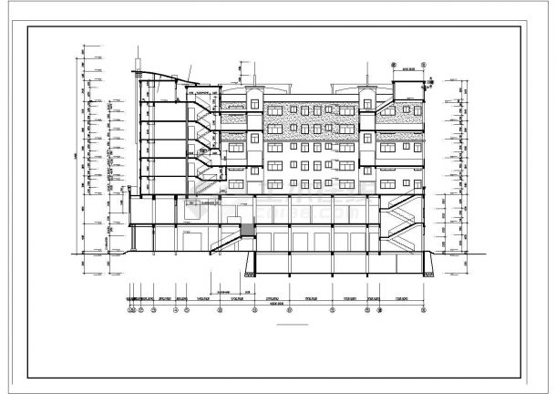 某农贸市场综合楼（11139㎡）设计cad全套建筑施工图（含设计说明）-图二