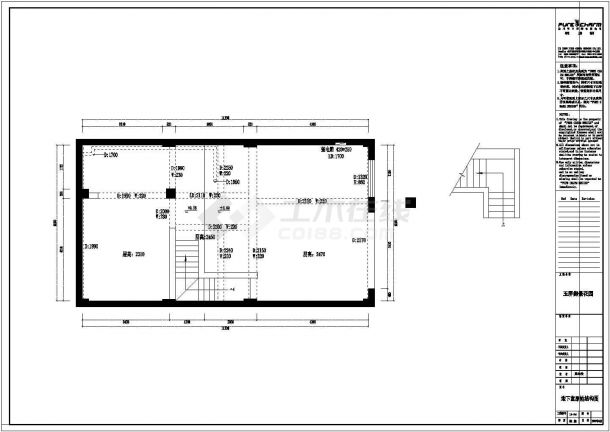 玉屏御景花园地下室施工图CAD图纸-图一