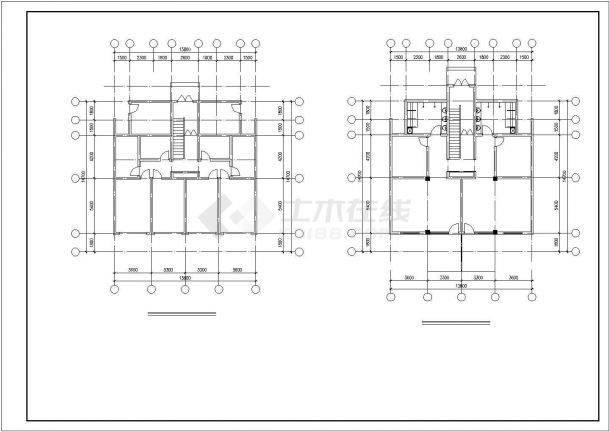 5600平米6层框混住宅楼平立剖面设计CAD图纸（含阁楼和半地下室）-图一