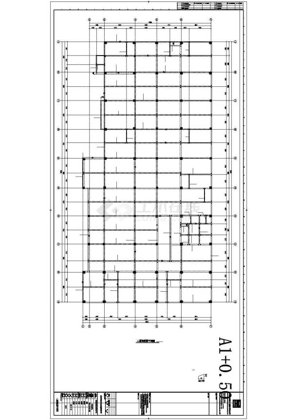 莲花路S1商业结构设计CAD施工图纸-图一