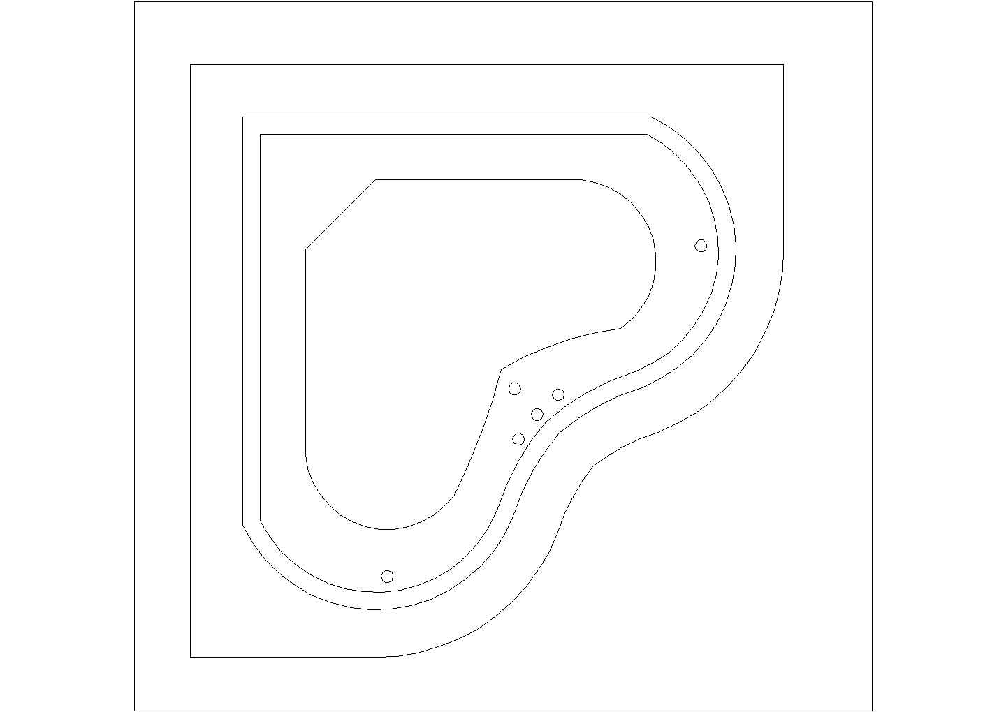 某浴缸CAD设计节点构造图纸
